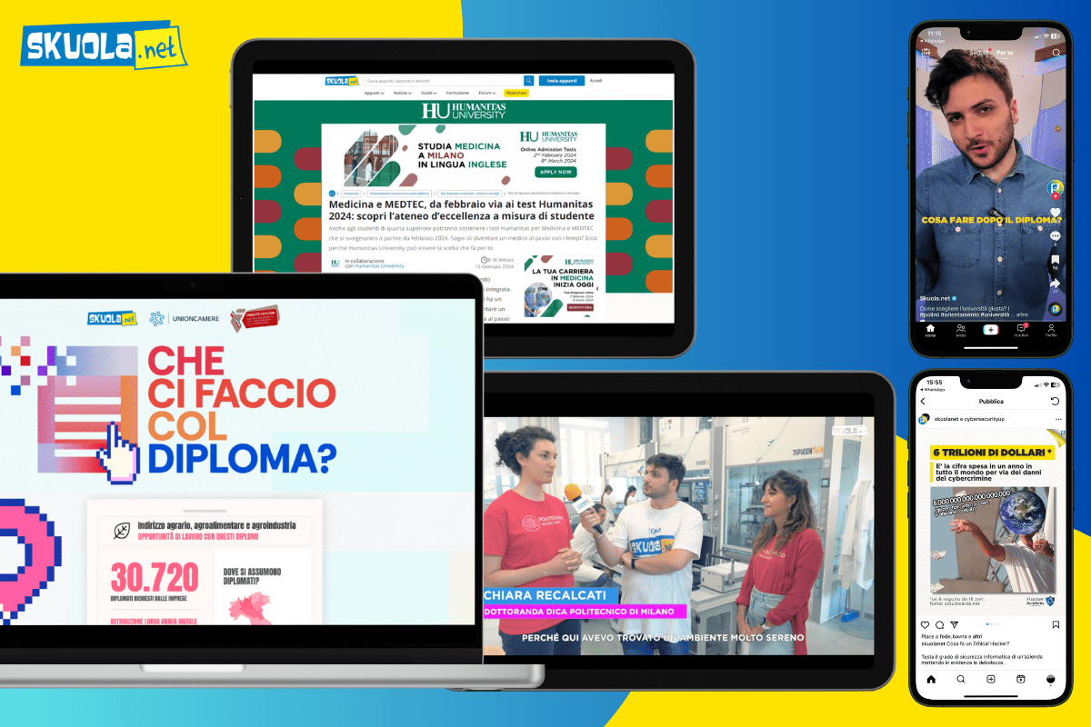 Skuola.net è sempre più la “casa” dell’orientamento: anno record per i progetti speciali per Università, ITS ed enti di formazione